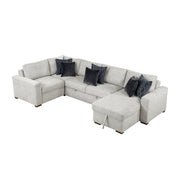 8548GY*5VC2ACLCRACA (5)4-Piece Sectional with Reversible Chaise, Pull-out Bed and Hidden Storage - 8548GY*5VC2ACLCRACA