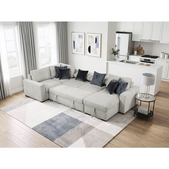 8548GY*5VC2ACLCRACA (5)4-Piece Sectional with Reversible Chaise, Pull-out Bed and Hidden Storage - 8548GY*5VC2ACLCRACA