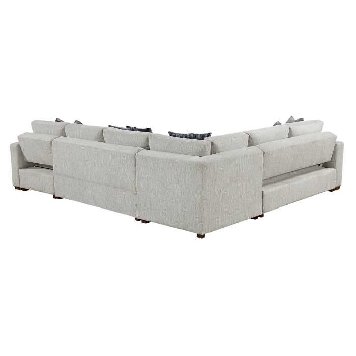 8548GY*5VC2ACR2ACLA 4-Piece Sectional with Reversible Chaise, Pull-out Bed and Hidden Storage - 8548GY*5VC2ACR2ACLA