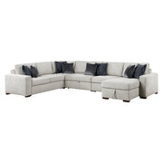 8548GY*6SC15ACLA 5-Piece Sectional with Reversible Chaise, Pull-out Bed, Hidden Storage and Click Motion Back - 8548GY*6SC15ACLA