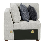8548GY*6SC15ACLA 5-Piece Sectional with Reversible Chaise, Pull-out Bed, Hidden Storage and Click Motion Back - 8548GY*6SC15ACLA