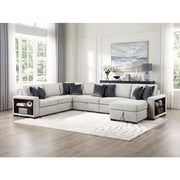 8548GY*6SC15ACLA2 5-Piece Sectional with Reversible Chaise, Pull-out Bed, Hidden Storage and Click Motion Back - 8548GY*6SC15ACLA2
