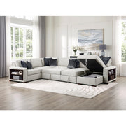8548GY*6SC15ACLA2 5-Piece Sectional with Reversible Chaise, Pull-out Bed, Hidden Storage and Click Motion Back - 8548GY*6SC15ACLA2