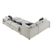 8548GY*6SC15ACLA2 5-Piece Sectional with Reversible Chaise, Pull-out Bed, Hidden Storage and Click Motion Back - 8548GY*6SC15ACLA2