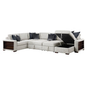 8548GY*6SC15ACLA2 5-Piece Sectional with Reversible Chaise, Pull-out Bed, Hidden Storage and Click Motion Back - 8548GY*6SC15ACLA2