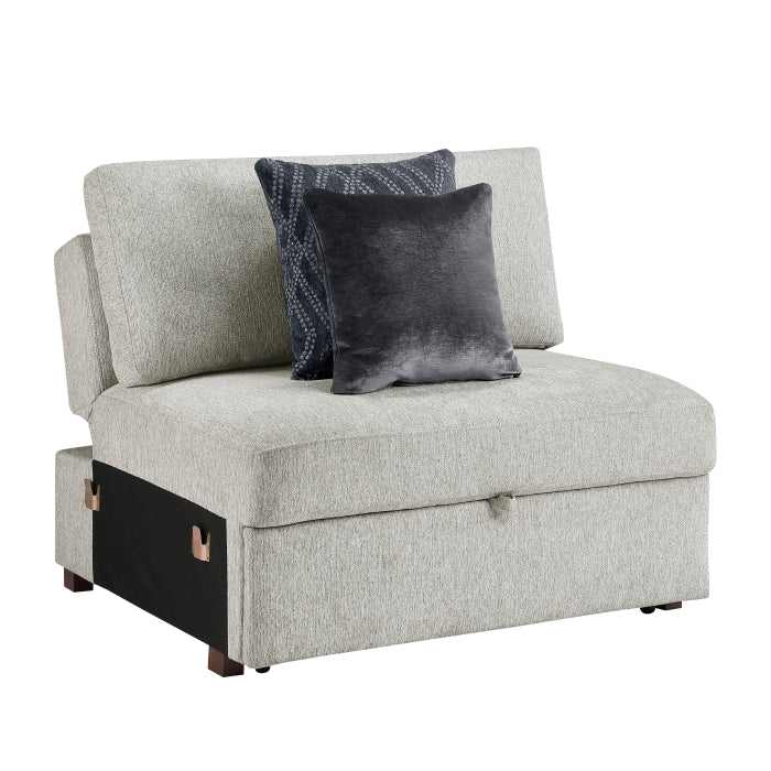 8548GY*6SC15ACLA4 5-Piece Sectional with Reversible Chaise, Pull-out Bed, Hidden Storage and Click Motion Back - 8548GY*6SC15ACLA4