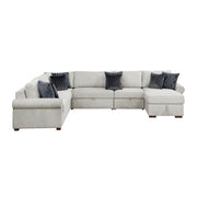 8548GY*6SC15ACLA4 5-Piece Sectional with Reversible Chaise, Pull-out Bed, Hidden Storage and Click Motion Back - 8548GY*6SC15ACLA4