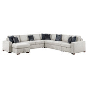 8548GY*6SCACCLA 5-Piece Sectional with Reversible Chaise, Pull-out Bed, Hidden Storage and Click Motion Back - 8548GY*6SCACCLA