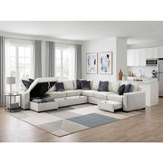 8548GY*6SCACCLA 5-Piece Sectional with Reversible Chaise, Pull-out Bed, Hidden Storage and Click Motion Back - 8548GY*6SCACCLA