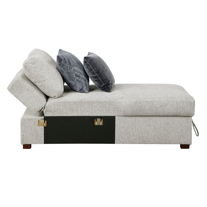 8548GY*6SCACCLA 5-Piece Sectional with Reversible Chaise, Pull-out Bed, Hidden Storage and Click Motion Back - 8548GY*6SCACCLA