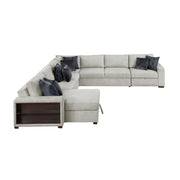 8548GY*6SCACCLA2 5-Piece Sectional with Reversible Chaise, Pull-out Bed, Hidden Storage and Click Motion Back - 8548GY*6SCACCLA2