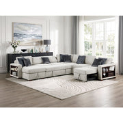 8548GY*6SCACCLA2 5-Piece Sectional with Reversible Chaise, Pull-out Bed, Hidden Storage and Click Motion Back - 8548GY*6SCACCLA2