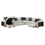 8548GY*6SCACCLA2 5-Piece Sectional with Reversible Chaise, Pull-out Bed, Hidden Storage and Click Motion Back - 8548GY*6SCACCLA2