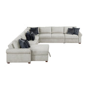 8548GY*6SCACCLA4 5-Piece Sectional with Reversible Chaise, Pull-out Bed, Hidden Storage and Click Motion Back - 8548GY*6SCACCLA4