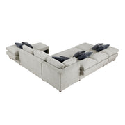 8548GY*6SCACCLA4 5-Piece Sectional with Reversible Chaise, Pull-out Bed, Hidden Storage and Click Motion Back - 8548GY*6SCACCLA4