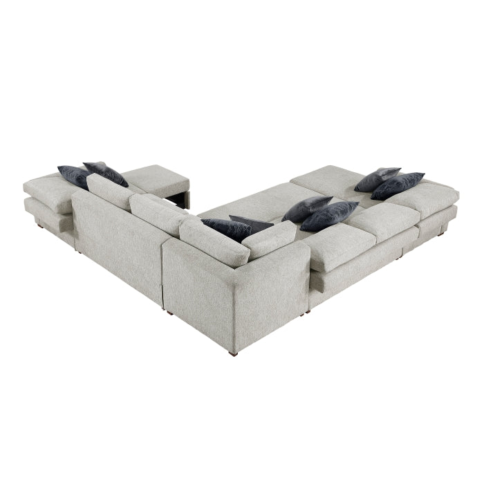 8548GY*6SCACCLA4 5-Piece Sectional with Reversible Chaise, Pull-out Bed, Hidden Storage and Click Motion Back - 8548GY*6SCACCLA4