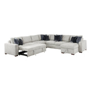 8548GY*6VC2ACR2ACLACA (6)5-Piece Sectional with Reversible Chaise, Pull-out Bed and Hidden Storage - 8548GY*6VC2ACR2ACLACA