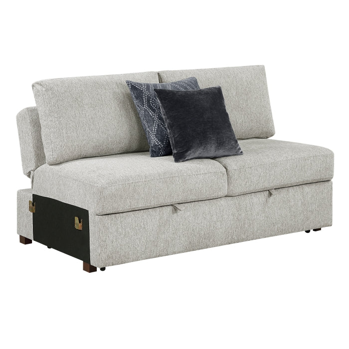 8548GY*6VC2ACR2ACLACA (6)5-Piece Sectional with Reversible Chaise, Pull-out Bed and Hidden Storage - 8548GY*6VC2ACR2ACLACA