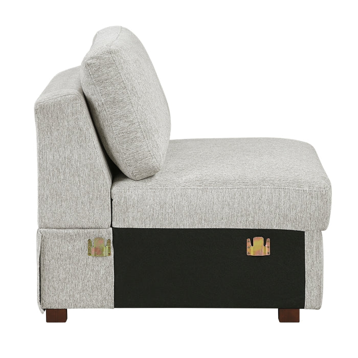 8548GY*6VC2ACR2ACLACA (6)5-Piece Sectional with Reversible Chaise, Pull-out Bed and Hidden Storage - 8548GY*6VC2ACR2ACLACA