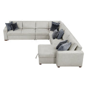 8548GY*6VC2ACR2ACLACA (6)5-Piece Sectional with Reversible Chaise, Pull-out Bed and Hidden Storage - 8548GY*6VC2ACR2ACLACA