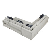 8548GY*6VC2ACR2ACLACA (6)5-Piece Sectional with Reversible Chaise, Pull-out Bed and Hidden Storage - 8548GY*6VC2ACR2ACLACA