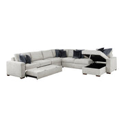 8548GY*6VC2ACR2ACLACA (6)5-Piece Sectional with Reversible Chaise, Pull-out Bed and Hidden Storage - 8548GY*6VC2ACR2ACLACA