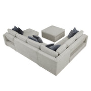 8548GY*6VC2ACR2ACLAOT 5-Piece Sectional with Reversible Chaise, Pull-out Bed and Ottoman - 8548GY*6VC2ACR2ACLAOT