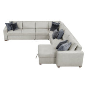 8548GY*6VCCR22AACA (6)5-Piece Sectional with Convertible and Reversible Chaise,  Hidden Storage, Click Motion Back - 8548GY*6VCCR22AACA