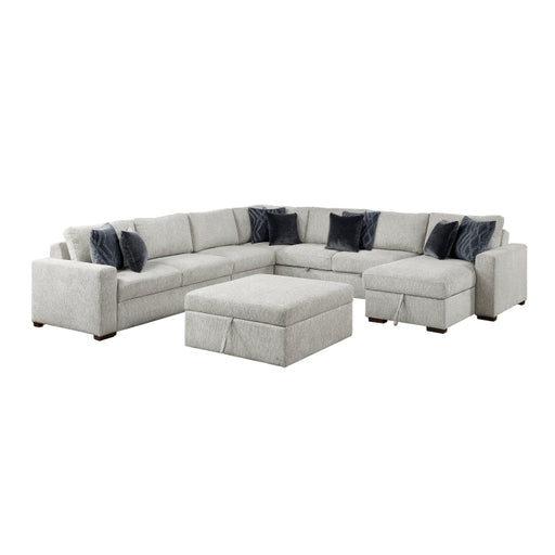 8548GY*7VC2ACR2ACLACAOT 6-Piece Sectional with Reversible Chaise, Pull-out Bed and Ottoman - 8548GY*7VC2ACR2ACLACAOT