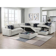 8548GY*7VC2ACR2ACLACAOT 6-Piece Sectional with Reversible Chaise, Pull-out Bed and Ottoman - 8548GY*7VC2ACR2ACLACAOT