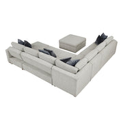 8548GY*7VC2ACR2ACLACAOT 6-Piece Sectional with Reversible Chaise, Pull-out Bed and Ottoman - 8548GY*7VC2ACR2ACLACAOT