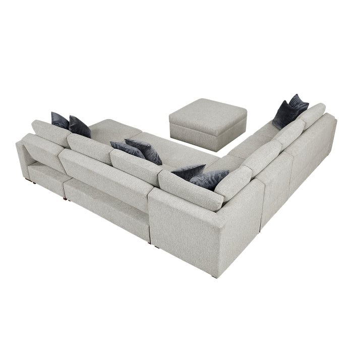 8548GY*7VC2ACR2ACLACAOT 6-Piece Sectional with Reversible Chaise, Pull-out Bed and Ottoman - 8548GY*7VC2ACR2ACLACAOT