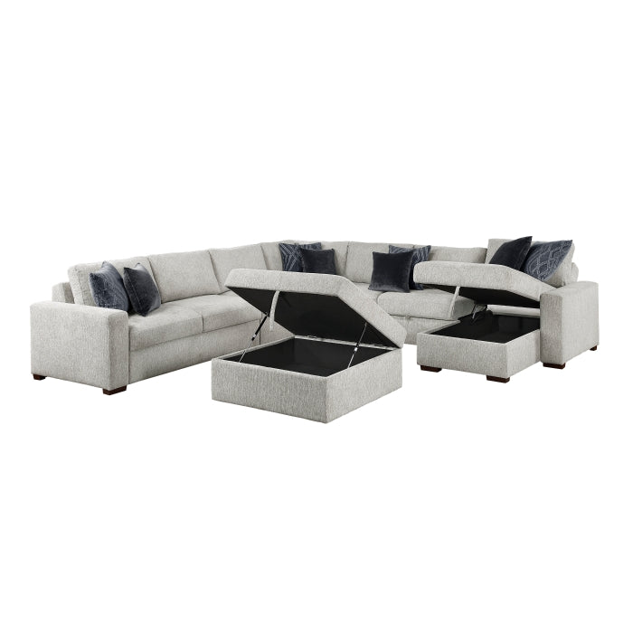 8548GY*7VC2ACR2ACLACAOT 6-Piece Sectional with Reversible Chaise, Pull-out Bed and Ottoman - 8548GY*7VC2ACR2ACLACAOT