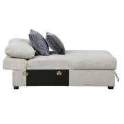 8548GY-VCCL Convertible Armless Storage Chaise with Click Motion Back - 8548GY-VCCL