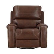 8549BRW-1 Swivel Glider Reclining Chair - 8549BRW-1