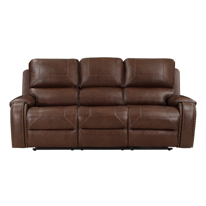 8549BRW*2 2pc Set: Sofa, Love - 8549BRW*2