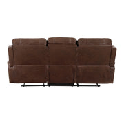 8549BRW*2 2pc Set: Sofa, Love - 8549BRW*2