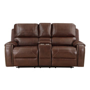 8549BRW*2 2pc Set: Sofa, Love - 8549BRW*2