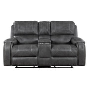 8549GRY*2 2pc Set: Sofa, Love - 8549GRY*2