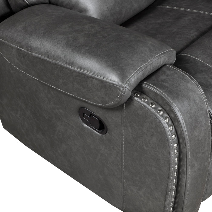 8549GRY*2 2pc Set: Sofa, Love - 8549GRY*2