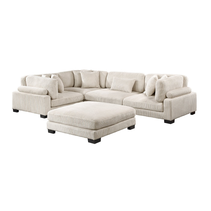 8555BE*3CRACOT (5)5-Piece Modular Sectional with Ottoman - 8555BE*3CRACOT