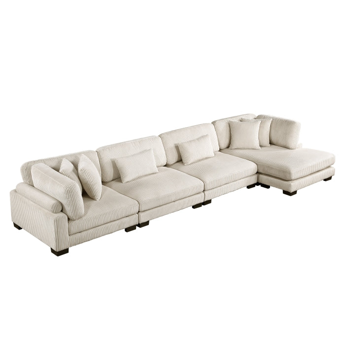 8555BE*CR2ACVC (4)4-Piece Modular Sectional with Reversible Chaise - 8555BE*CR2ACVC