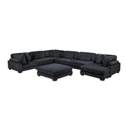 8555BK*2CR3ACVCOT (7)7-Piece Modular Sectional with Reversible Chaise and Ottoman - 8555BK*2CR3ACVCOT
