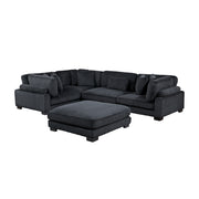 8555BK*3CRACOT (5)5-Piece Modular Sectional with Ottoman - 8555BK*3CRACOT