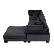 8555BK*4OT (4)4-Piece Modular Sectional with Ottoman - 8555BK*4OT