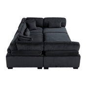 8555BK*6OT (6)6-Piece Modular Sectional with Ottoman - 8555BK*6OT