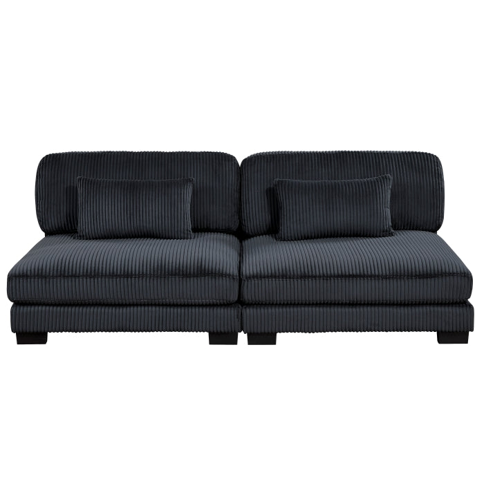 8555BK*6OT (6)6-Piece Modular Sectional with Ottoman - 8555BK*6OT