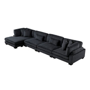 8555BK*CR2ACVC (4)4-Piece Modular Sectional with Reversible Chaise - 8555BK*CR2ACVC