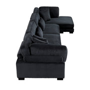 8555BK*CR2ACVC (4)4-Piece Modular Sectional with Reversible Chaise - 8555BK*CR2ACVC