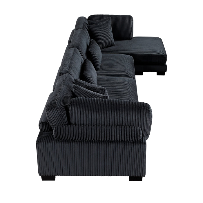 8555BK*CR2ACVC (4)4-Piece Modular Sectional with Reversible Chaise - 8555BK*CR2ACVC